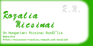 rozalia micsinai business card